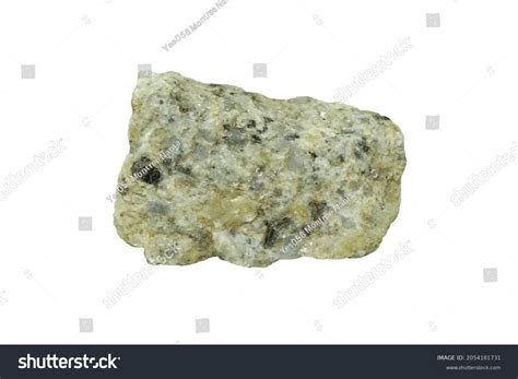 Closeup Sample Granite Igneous Rock Isolated Stock Photo 2054181731