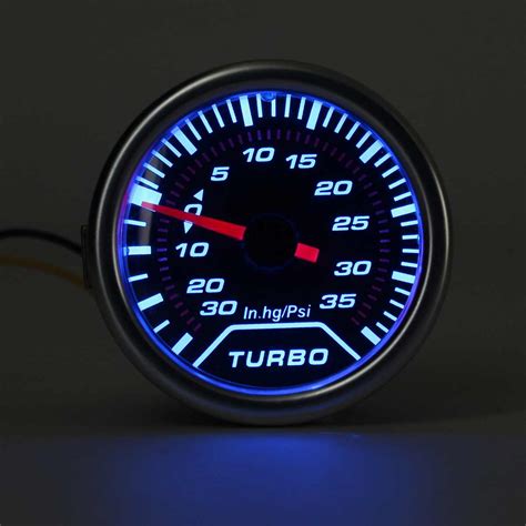 2 52Mm Turbo Boost Vacuum Gauge In Hg Psi Blauw Grandado