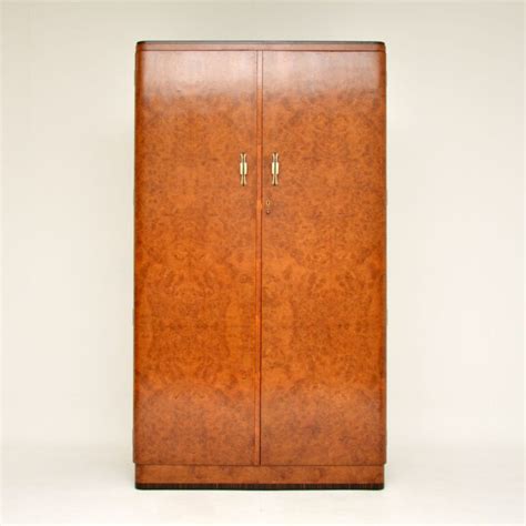 S Art Deco Burr Walnut Compactum Wardrobe Retrospective