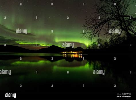 NORWAY. SENJA ISLAND. NORTHERN LIGHTS Stock Photo - Alamy