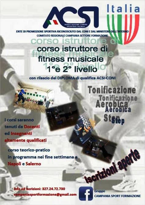 CORSO DI ISTRUTTORE DI FITNESS MUSICALE 1 E 2 LIVELLO