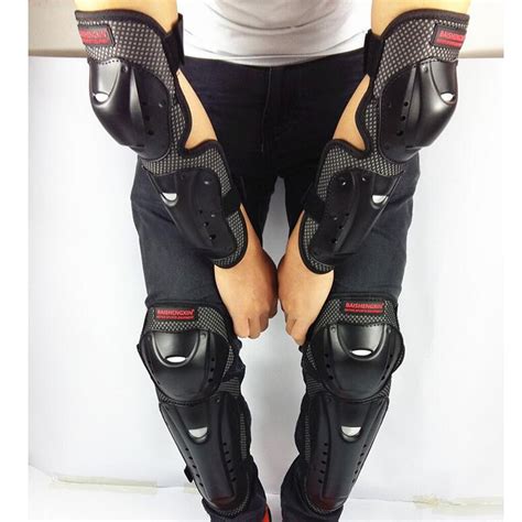 Unisex Motorcycle Knee Elbow Protector Knee Shin Guard Pads Protective