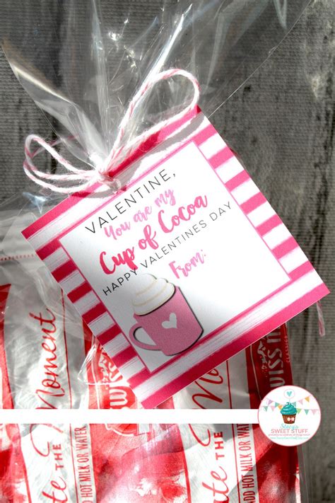 Hot Chocolate Valentine Valentine Tag Cup Of Cocoa Hot Chocolate
