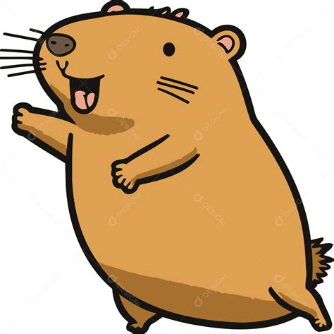 Desenho De Uma Capivara Ilustração Vetorial EPS download Designi