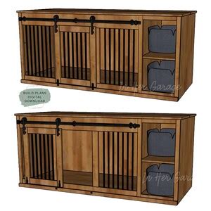 Dog Crate Furniture Plans Dog Kennel Furniture Plans Dog Crate Kennel ...