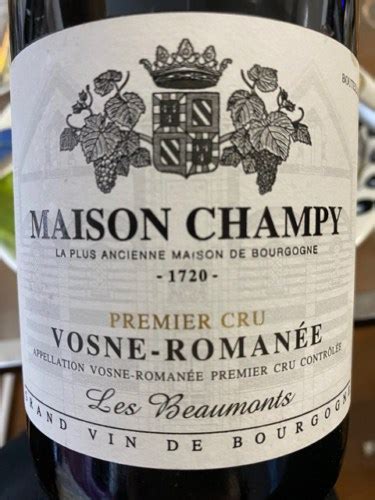 Maison Champy Vosne Roman E Er Cru Les Beaumonts Vivino France