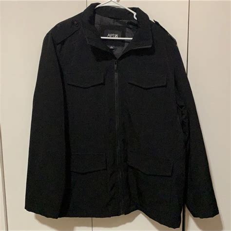 APT 9 Black Men’s Coat 🧥 Size Large 4... - Depop