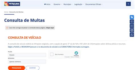 Consulta Multa Prefeitura - API de consulta: Prefeitura / PE / Petrolina / Multas - Infosimples
