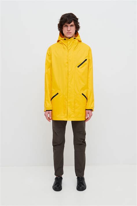 Yellow Rain Jacket for Traveling Men Raincoat With Hood - Etsy