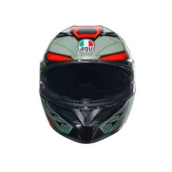 Casco AGV K 3 Decept Matt Black Green Red Dainese Store Valencia