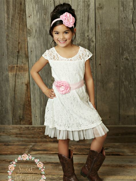 Flower Girl Dress Rustic Flower Girl Dress Country Flower Etsy