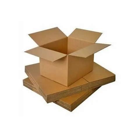 Brown Square 3 Ply Corrugated Packaging Box Size Lxwxh Inches 14 X