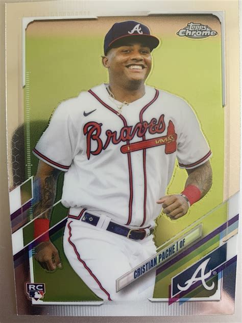 Topps Chrome Baseball Christian Pache Rc Rookie Atlanta Braves