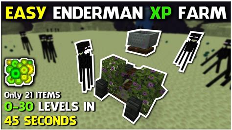 Minecraft 1 HIT Enderman XP Farm | Easy, Fast XP - (1.17/1.18 ...