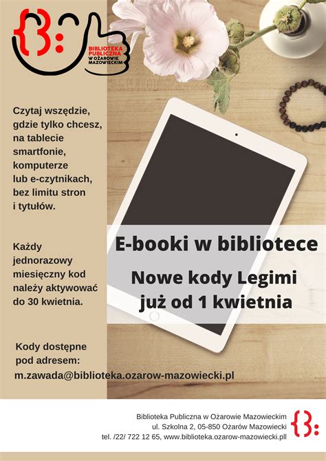 Kody Legimi Na Kwiecie Biblioteka Publiczna Im Ireny Zarzyckiej W