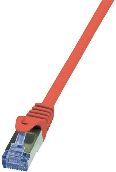 LogiLink Kabel Sieciowy CAT 6A S FTP AWG 26 7 RJ45 1 M Czerwony