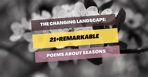 21+ Remarkable Poems About Seasons – Pick Me Up Poetry