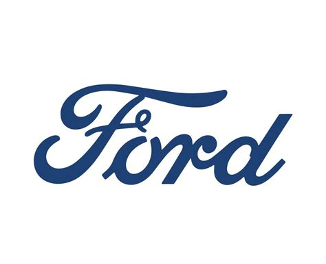 Ford Brand Logo Car Symbol Name Blue Design Usa Automobile Vector