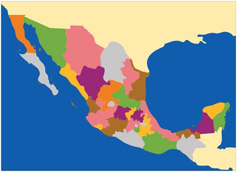 Control Mapa De Rep Blica Mexicana Montessori Educativos