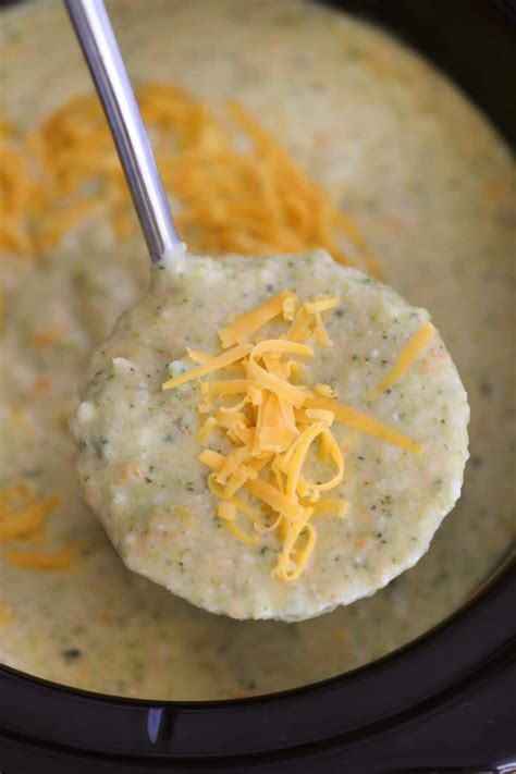 Slow Cooker Broccoli Cheddar Soup Video Sweet And Savory Meals