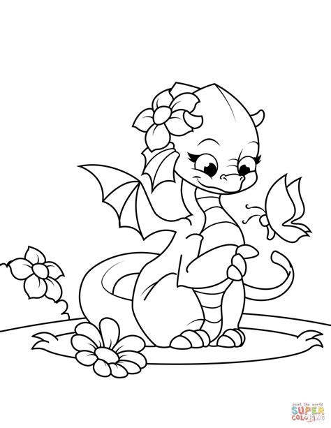 Happy Dragon Coloring Pages Cartoon Kids Coloring Pages | Images and ...