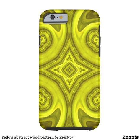 Yellow Abstract Wood Pattern Tough Iphone 6 Case Wood Case Iphone