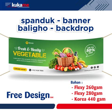 Jual CETAK SPANDUK BANNER BALIGHO BACKDROP MURAH Flexy 260gsm 1 X