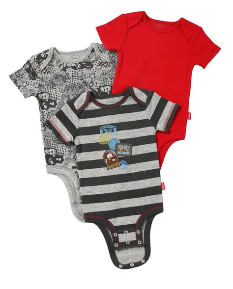 Disney Cuddly Bodysuit – Disney / Pixar CARS “Striped Badge” 3-Pack - The Go Mom's Blog