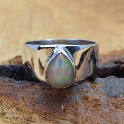 Welo Thiopischer Opal Sterling Silber Statement Ring Nat Rlicher