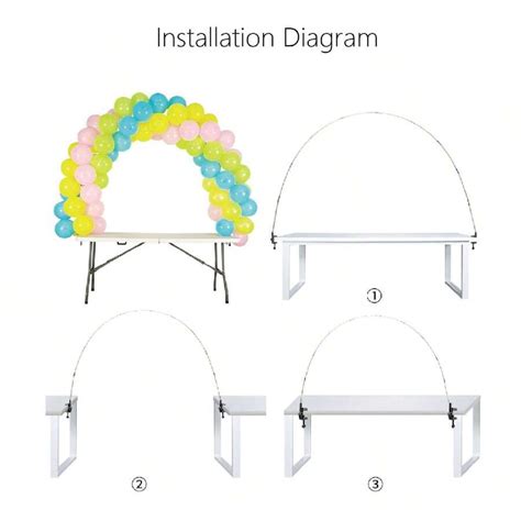 Set Table Balloon Arch Kit With Adjustable Balloon Arch Holder Frame