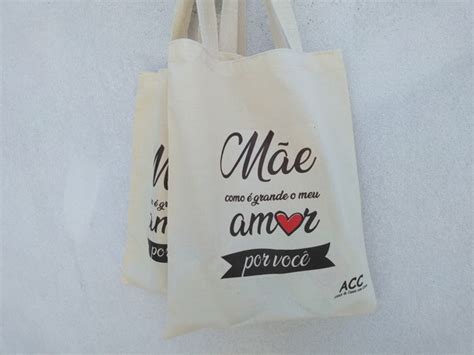 Sacola Eco Personalizada Para O Dia Das M Es Pronta Entrega