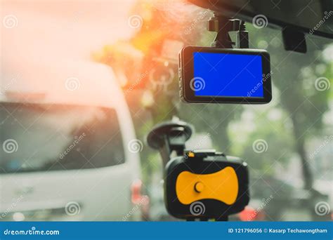 Front View Camera for Car Camcorder on Street Stock Photo - Image of ...