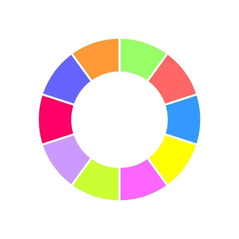 Rosquilla Cuadro Vistoso Circulo Diagrama Dividido Dentro Partes