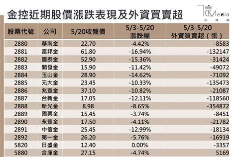 新光金、富邦金、元大金慘遭外資提款法人示警第2季財報是利空 金融股該出場還是續抱？ 信傳媒