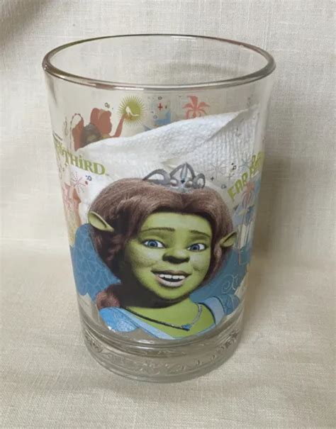 Mcdonalds Shrek The Third Glass Cup Shrek Dreamworks Vintage