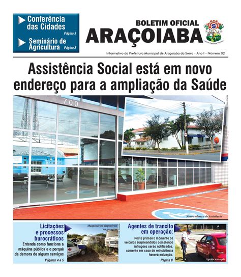 Boletim Oficial Da Prefeitura De Araçoiaba Da Serra Nº 02 By O Jornal