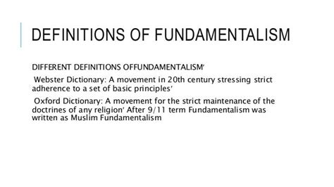 Fundamentalism