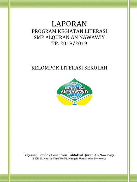 Toaz Info Laporan Program Kegiatan Literasi Mts Nw Borodocx Pr Pdf