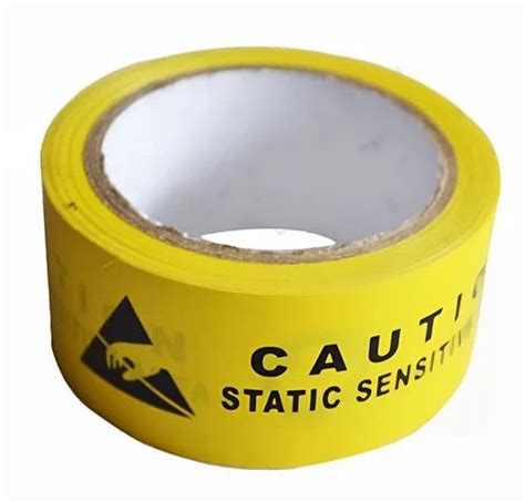 Yellow Globalss Pvc Esd Caution Warning Tape Esd Floor Marking Tape At