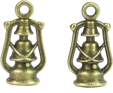 Amazon.com: Monrocco 100Pcs Antique Bronze Lantern Charms Pendants ...