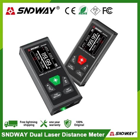 SNDWAY Dual Laser Distance Meter Rechargeable Bilateral Laser