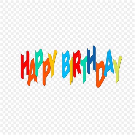 Happy Birthday Typography Vector Png Images Happy Birthday Typography