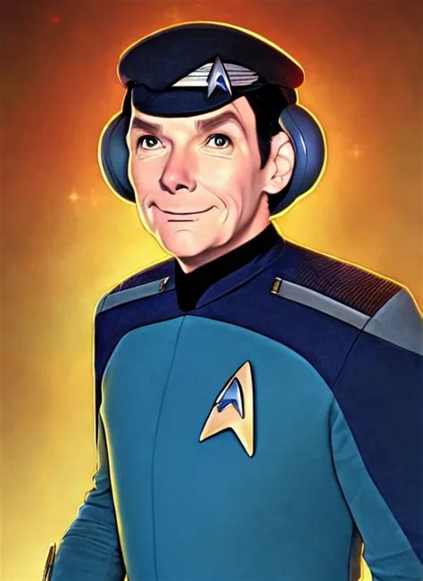 Cute Star Trek Officer Henning Wehn Natural Lighting Stable Diffusion