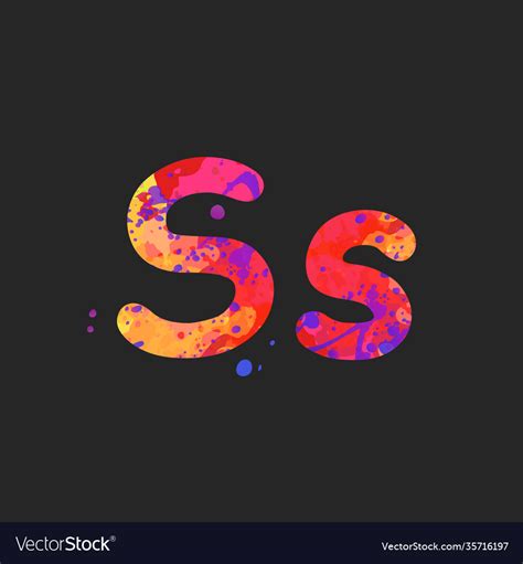 Letters S Uppercase And Lowercase Royalty Free Vector Image