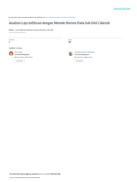 analisis laju infiltrasi  metode horton