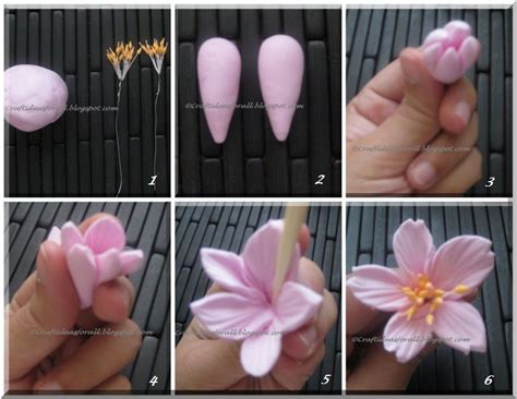 Stepstomakecherryblossom Image Polymer Clay Flowers Clay Flowers Polymer Clay Diy