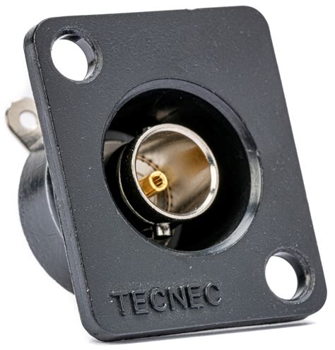 Tecnec Recessed Panel Mount Bnc Female To Solder Point 75ohm Black