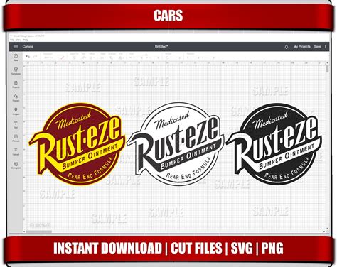 Rust Eze Bumper Ointment Logo Lightning Mcqueen Cars Logo Off