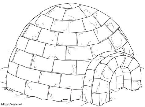 Szkic Igloo Kolorowanka