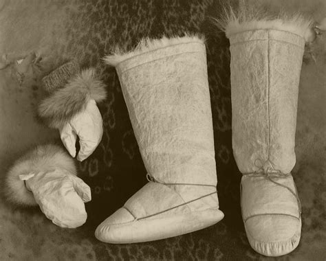 Kamiit And Aaqqatit Seal Skin Boots And Mittens